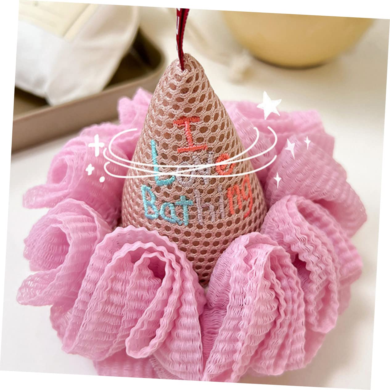 FRCOLOR 6 Piezas bola de baño de helado esponja exfoliante de lufa esponja vegetal para niños esponjas esponja de ducha esponja vegetal reutilizable lindo toallita de baño depurador Maleza
