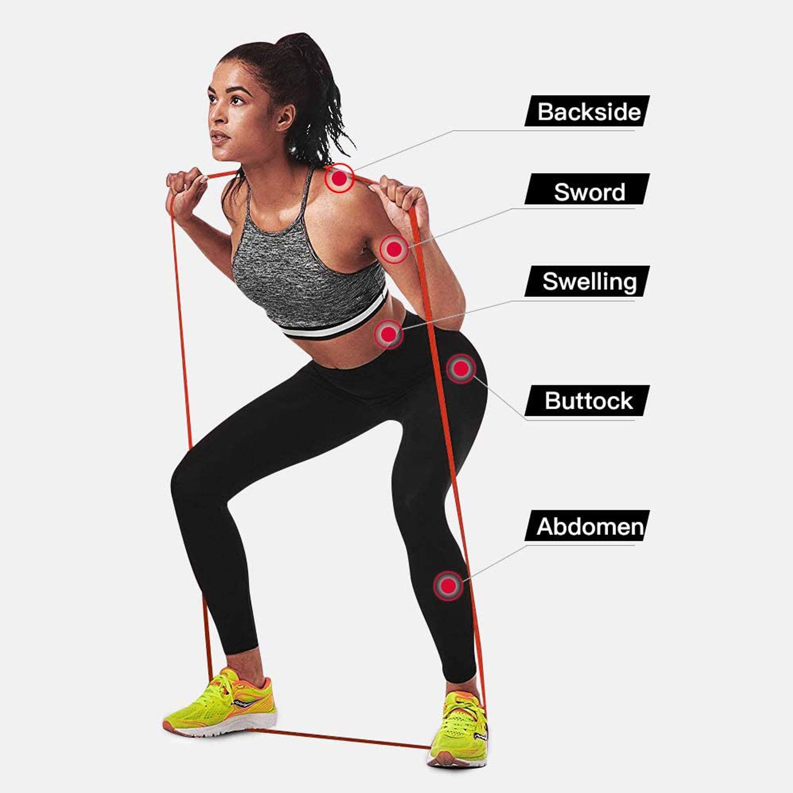 LZQpearl Set di Bande di Resistenza al Pull Up, Set di Bande di Resistenza in Lattice di qualità per Allenamento di Forza, Mobilità, Stretching, Ideale per Casa, Palestra, Yoga, Allenamento
