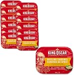 King Oscar, Brisling Sardines en huile d'olive extra vierge, 106 Boîtes de Gram Cans 12)