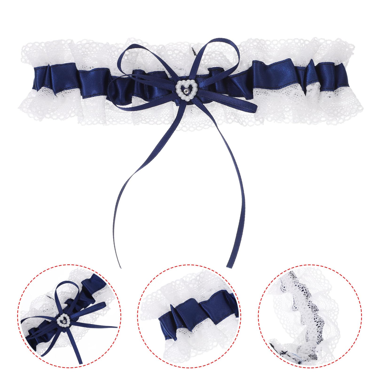 CALLARON Beinring Brautring Hochzeit Strumpfbänder Für Die Braut Elastische Brautstrumpfbänder Bowknot Braut Beinband Braut Beinring Spitze