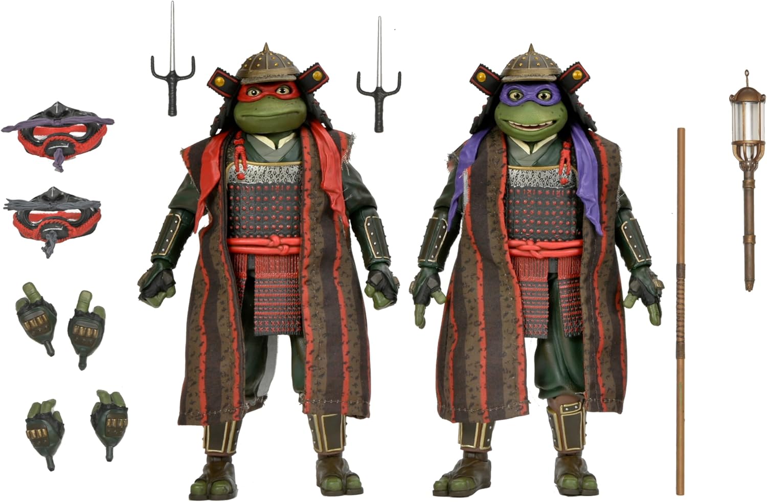 NECA Teenage Mutant Nin ja Turtles 3 (Movie) - Turtles in Time - 7" Scale Action Figures - Donatello & Raphael 2 Pack