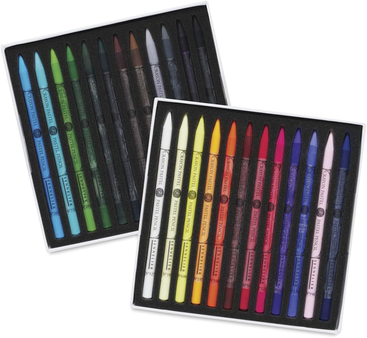 SENNELIER Pastel Pencil Set, 24 Full Size Pencils, Introductory Set, Magnetic Cardboard Box (N132340.02)