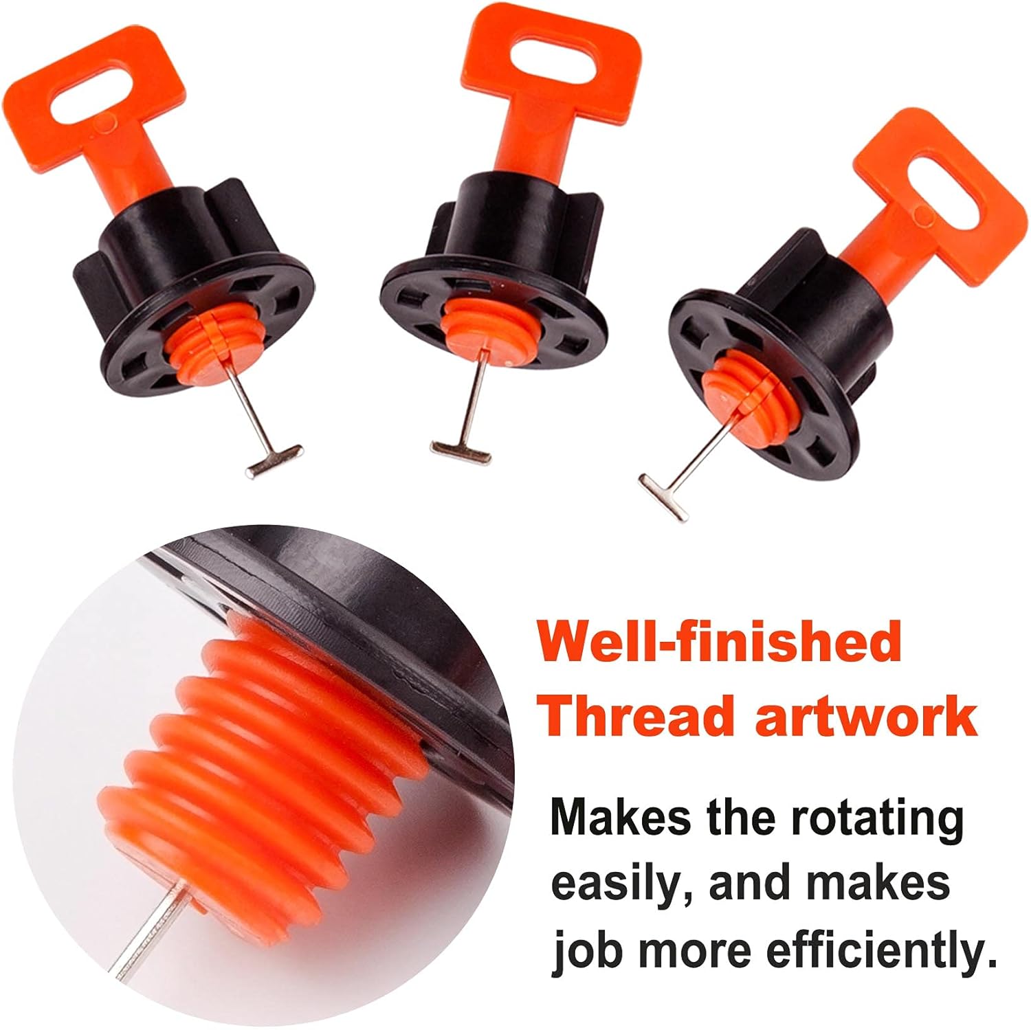 Tile Leveling System Kit with 200pcs Tile Leveler & 4 Special Wrenches & 1000pcs 2mm Tile Spacers