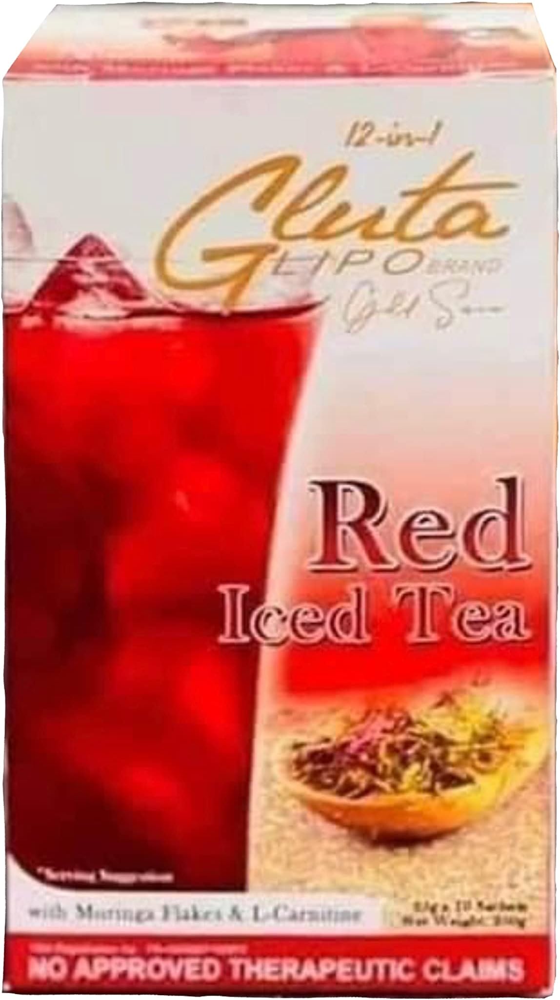 Glutalipo 12-in-1 Gold Series Drinks (Red Iced Tea)