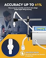 Vista 4 de Hanchen Liquid Filling Machine 1-118 Ounce Bottle Filler Machine Automatic Liquid Dispenser Electric Digital Control Diaphragm Pump for Water Juice