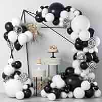 Kit De Decoración Con Globos Para Fiestas - 107 Piezas, Arco De Globos Negro | Para Cumpleaños, Bodas, Baby Showers Y Eventos