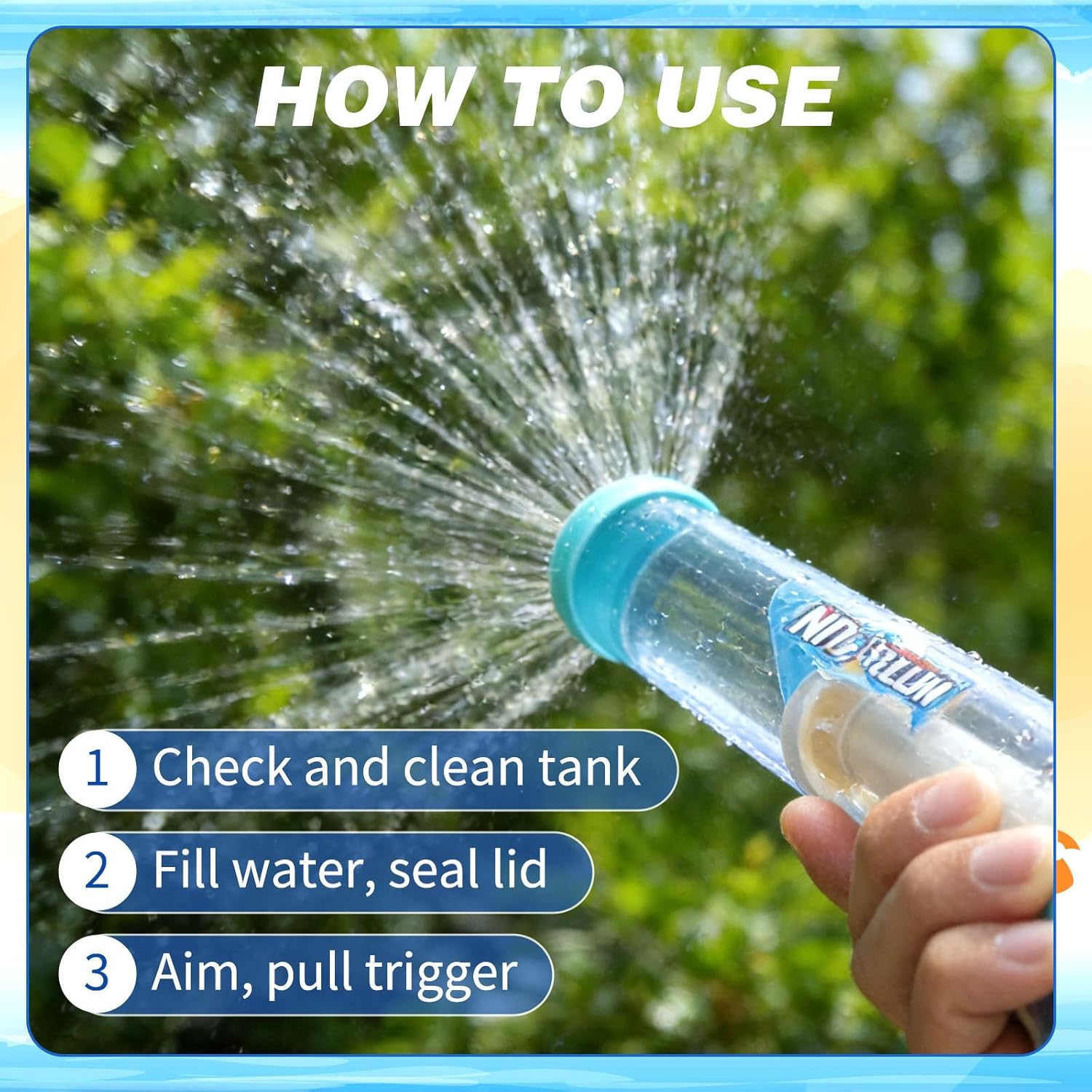 20 Packs Fireworks Water Gun, Romantic Firework Style Water Spray Gun for Couples, Large Capacity Fire Works Watergun for Beach, Summer, Swimming Pool, Parties, Family Gatherings, Proposals