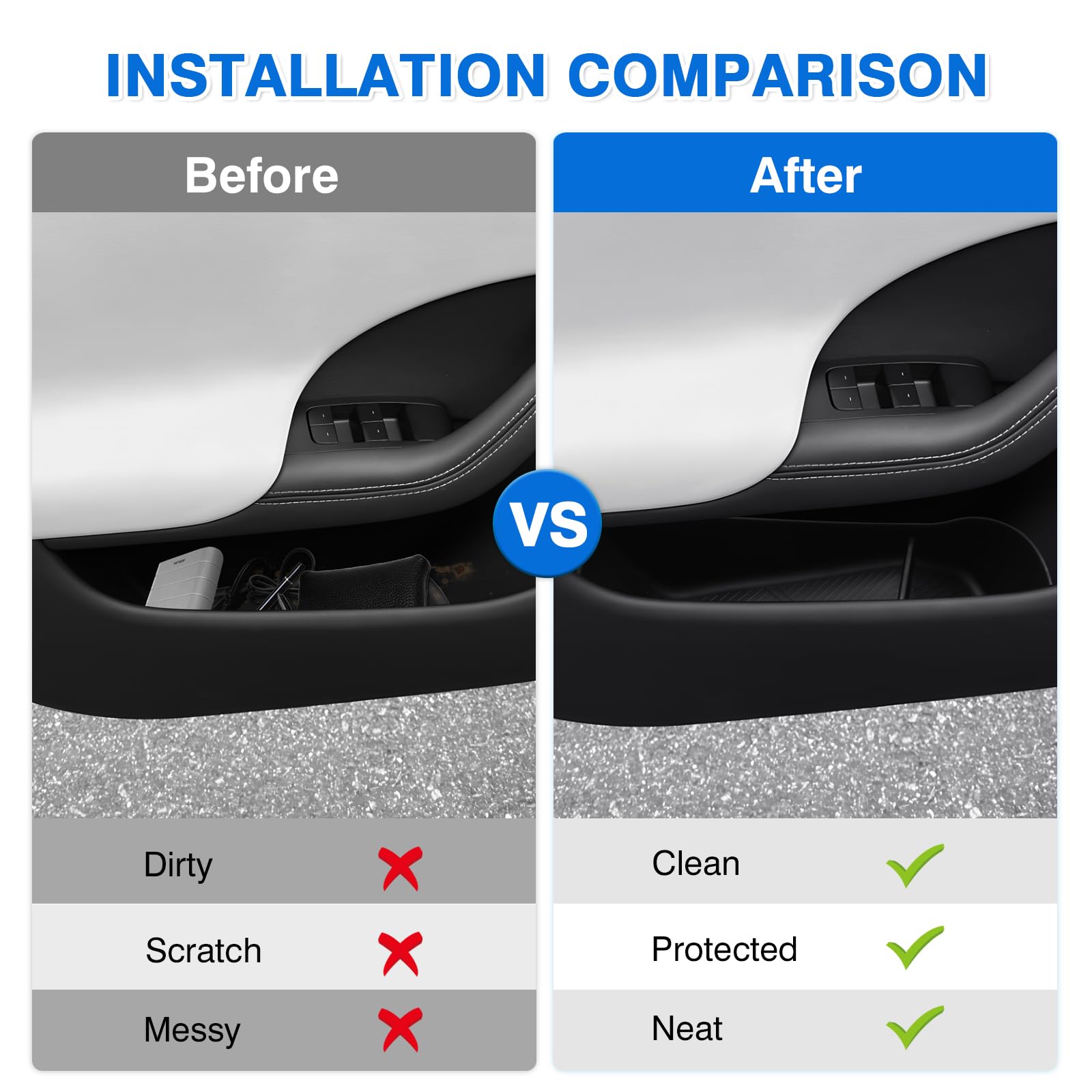 Car Door Side Storage Box And Trash Can For 2020-2024 2025 Tesla Model Y Acce