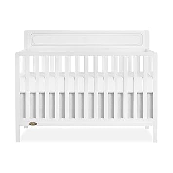 Dream On Me Avery 5-in-1 Convertible Full-Size Baby Crib in White, GreenGuard Gold & JPMA, 3 Mattress Heights, Converts to Toddler, Day & Full-Size Bed, Create a Safe and Baby-Friendly Nursery