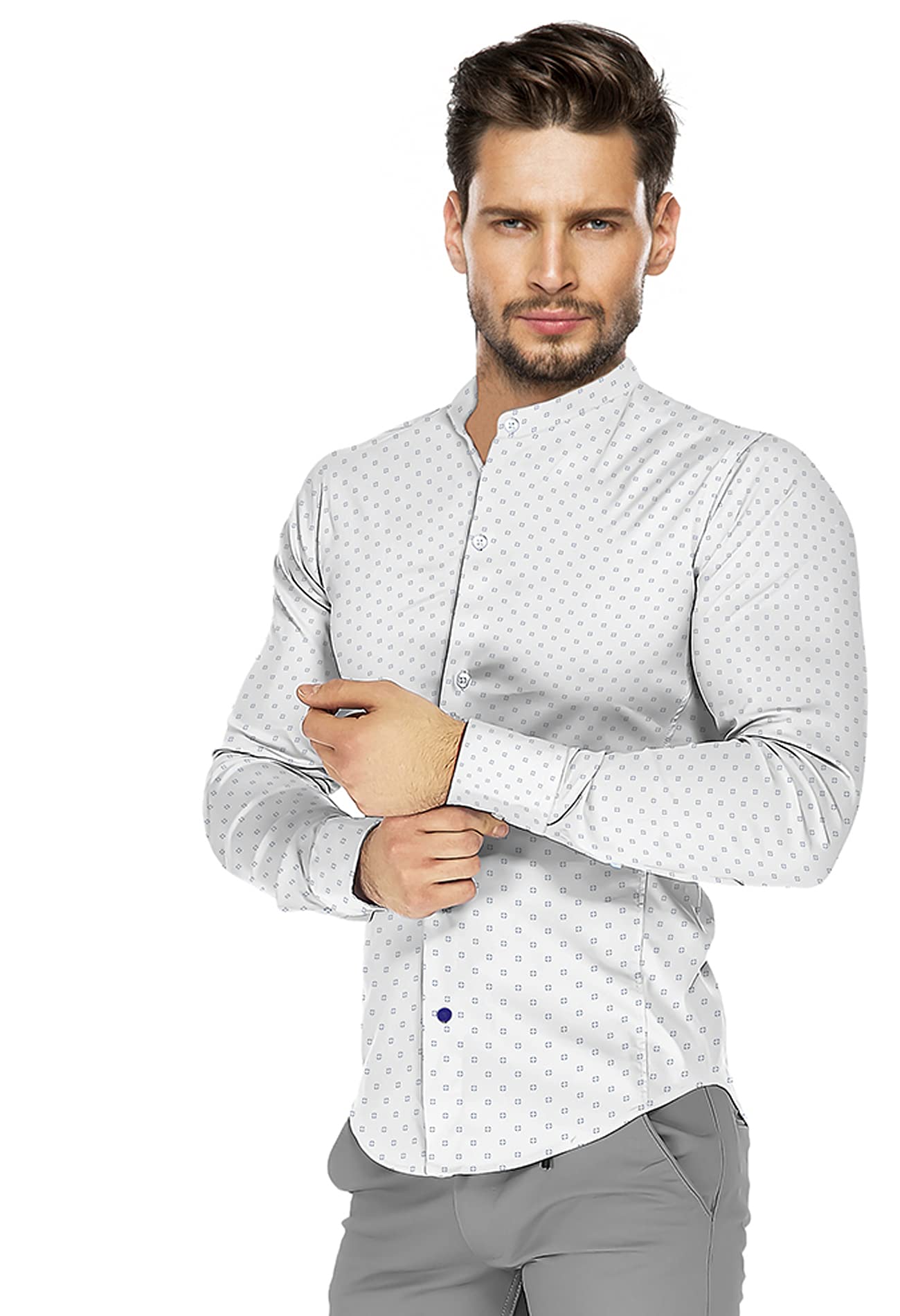 Kiosa - Camisa de Hombre de algodón, diseño 07, Talla