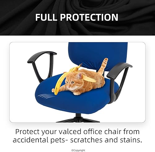 Miniatura 6 de DIVA EN CAMINO DEC Fundas de asiento súper elásticas para silla de oficina, universal, de elastano, para silla de computadora, 180GSM, lavables,