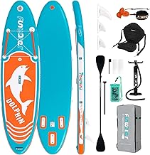 FunWater Tavola Da Surf Gonfiabile SUP Completa Paddleboard Accessori Pagaia Regolabile, Pompa, Zaino Da Viaggio, Guinzaglio Di Sicurezza, Custodia Impermeabile