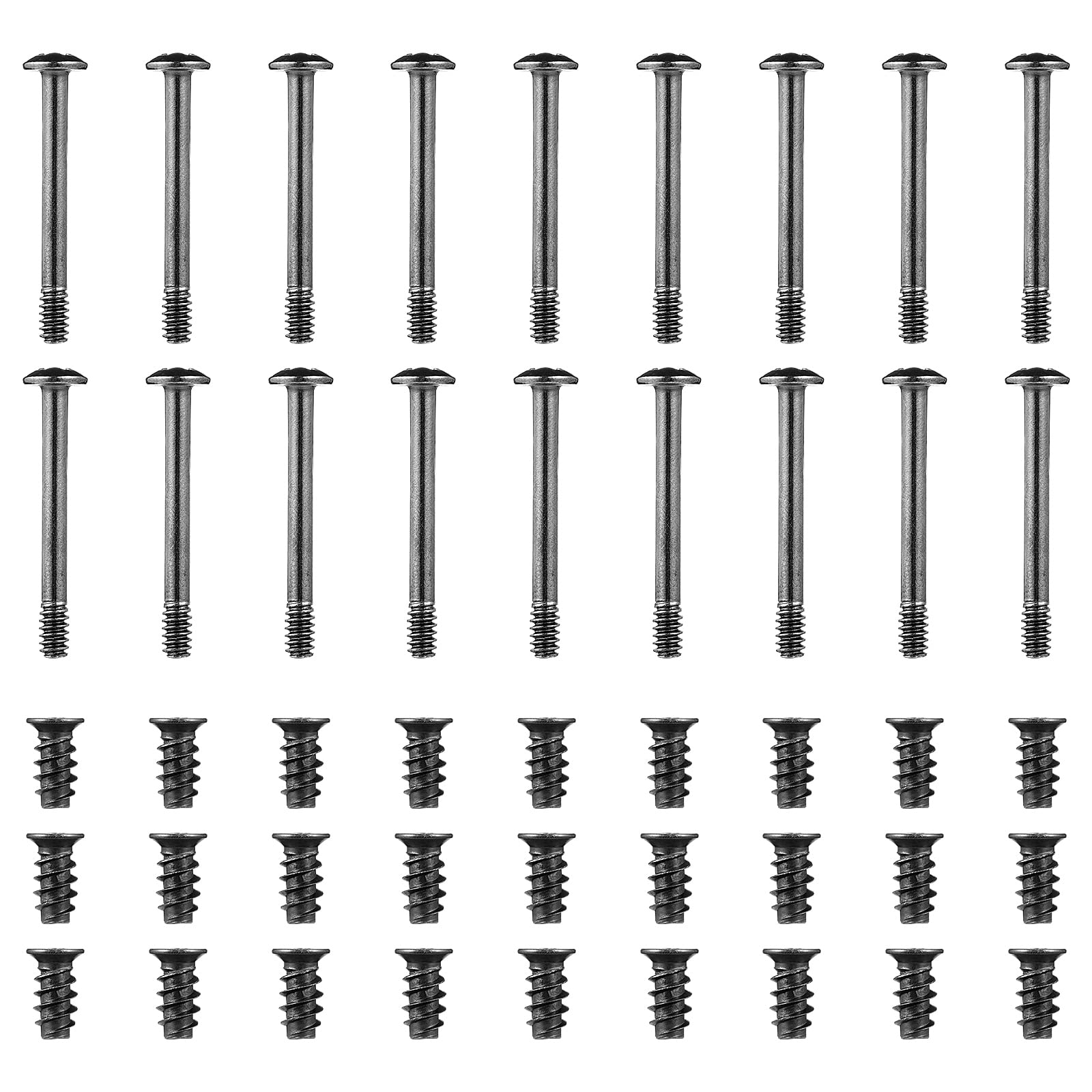 iplusmile 60pcs Computer Case Fan Screws Kit, PC Fan Screws Chassis Fan Screws Computer Screw Set Radiator Screws Flat Case Fan Screw-image-5