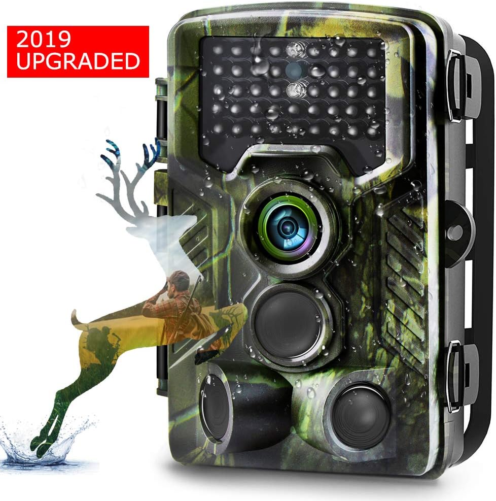 Trail Camera, 1080P 16MP Game Camera with 120°Wide Angle 65ft Detection Range, 42 pcs 850nm IR LEDs, 2.0" TFT-LCD Display, IP65 Waterproof Wildlife Hunting camera for Outdoor Nature, Home Security