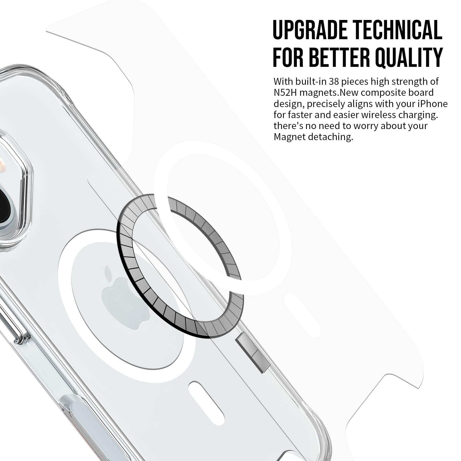 Clear Case For Apple iPhone 16 15 14 13 Pro Max MagSafe Card Holder Wallet Cover - Picture 18 of 39