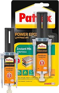 Power Epoxy Universal Syringe | With Convenient Instant Mix Syringe | Water & Temperature Resistant | Compatible with Metal, Ceramic, Glass & Wood | Indoor & Outdoor Use | 11ml (Pack of 1)