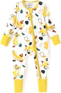 Disney Baby Viscose Made from Bamboo 2-Way Zipper Footie Outfit NB to Inf