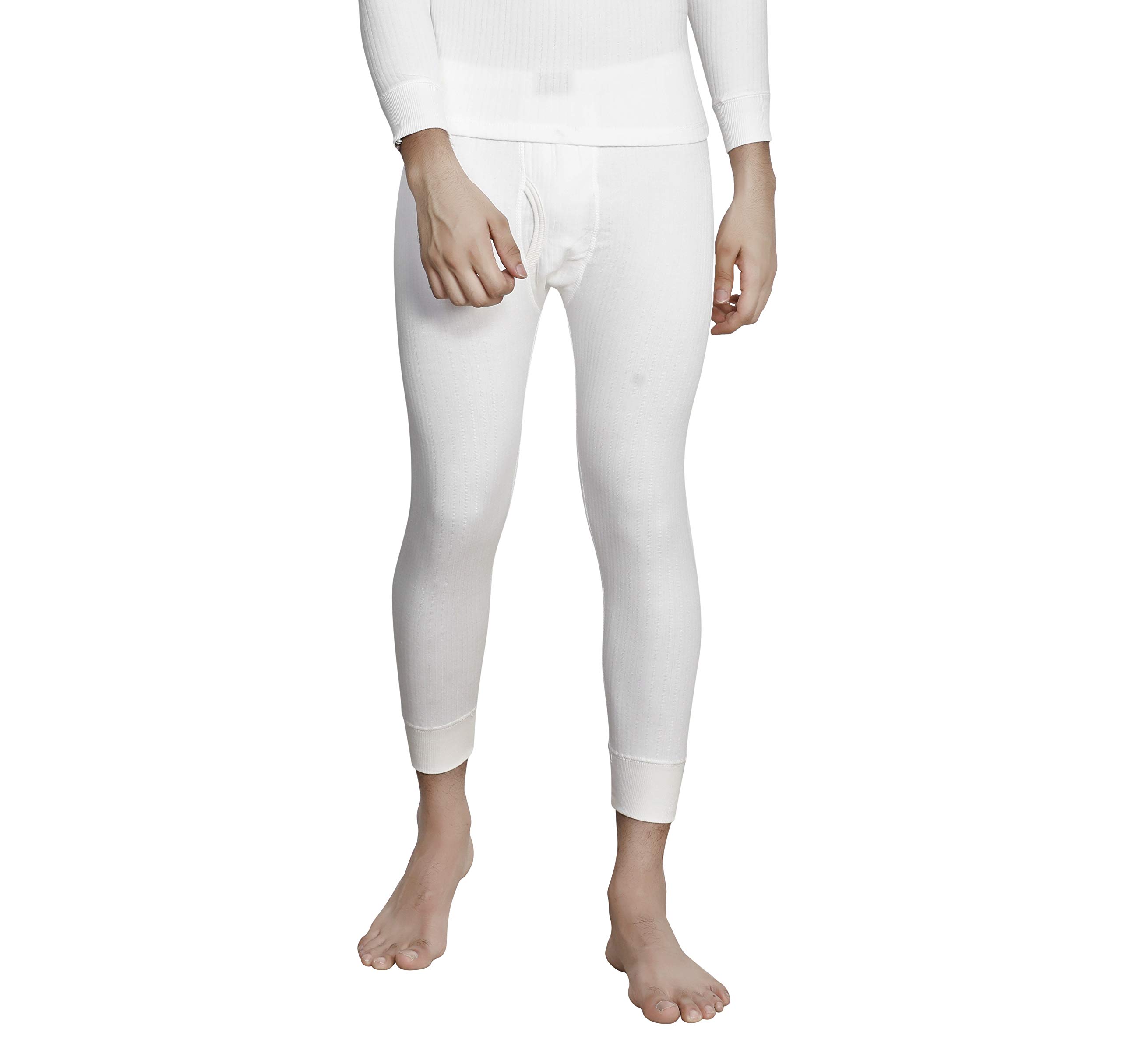 Bio-Washed Mens Thermal Lower White
