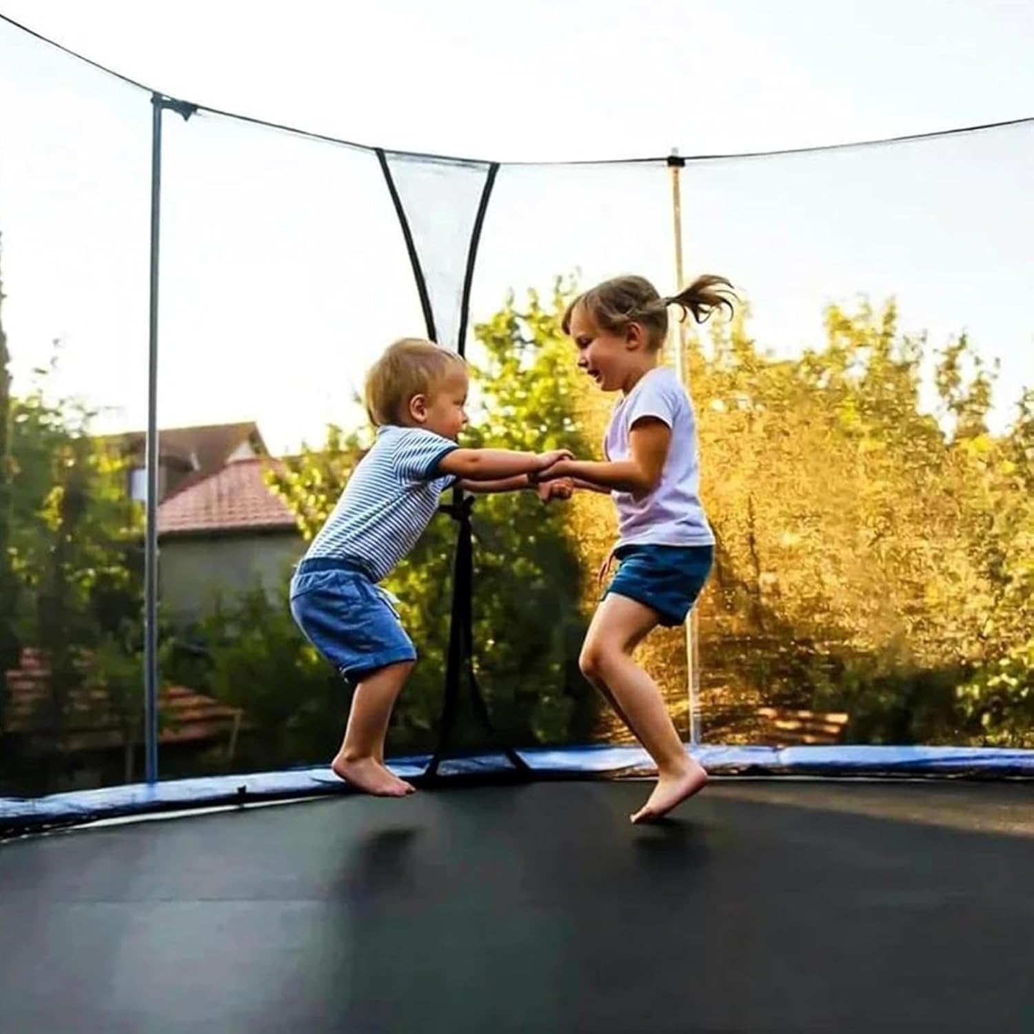 Trampoline Pad,Round High Elastic PP Material Replacement Jumping Mat,with Spring Pull Tool T-Hook,for 6ft 8ft 10ft 12ft 14ft 16ft Trampoline