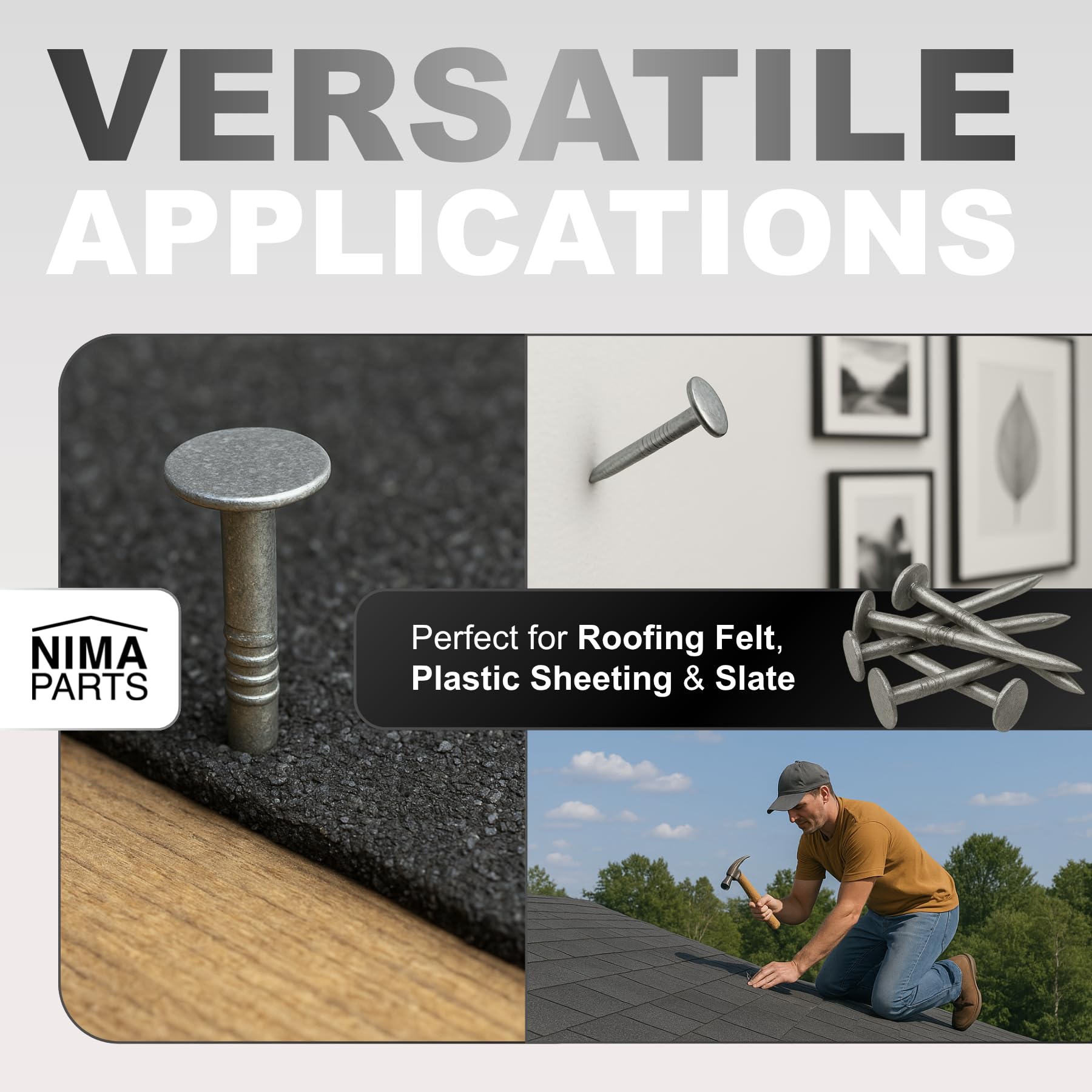 Roofing Nails - 100 Pack Galvanized -4
