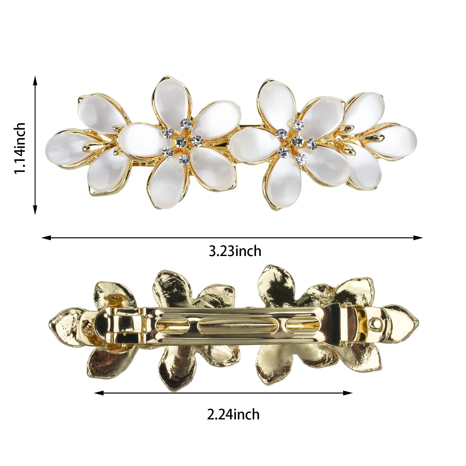 Ivory and Co Siren Barrette à cheveux de mariée avec fleur en or rose émaillé