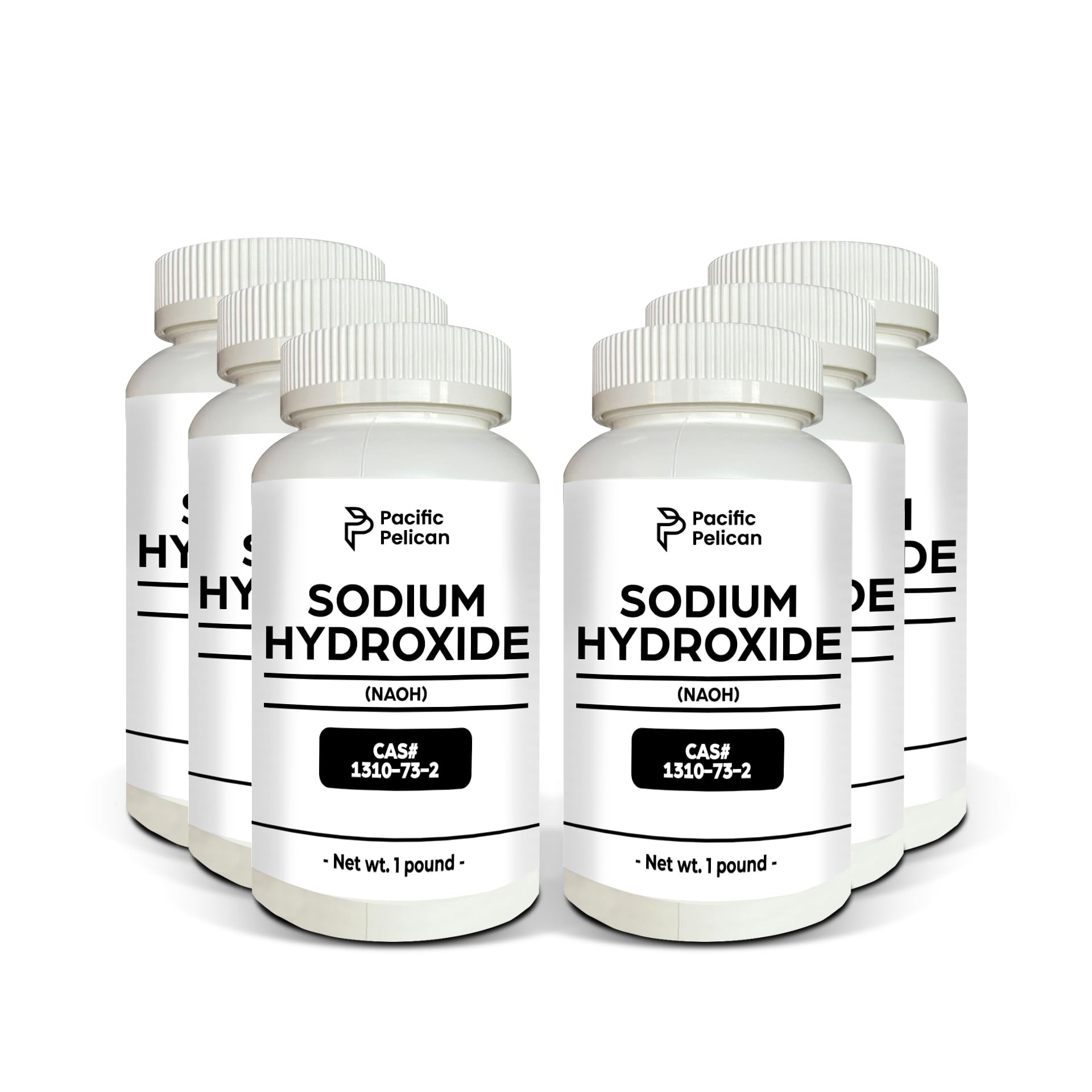 Pacific Pelican Sodium Hydroxide (99.0% Caustic Soda) (NaOH) – Chemical | Pack of 6