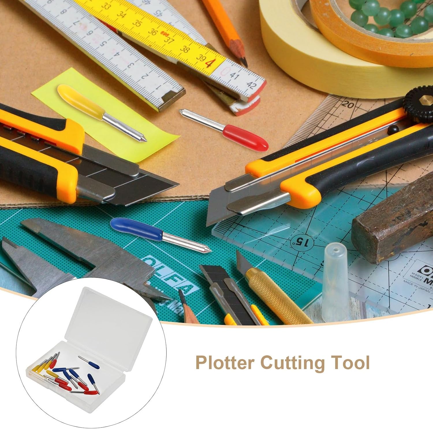 SHOWERORO Replacement Cutters Engraving Tools for Cutting Machines 15pcs with Tungsten Steel Blades 30°, 45° Smooth Cutting and Easy to Use for Vinyl and Fabric