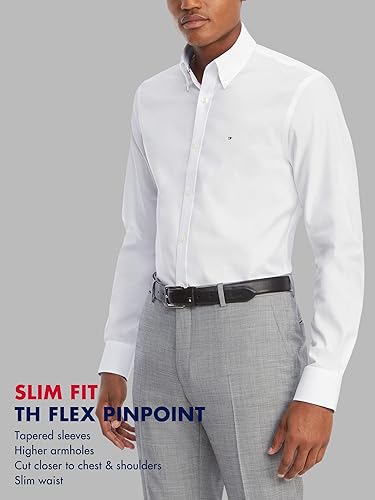 Miniatura 5 de Tommy Hilfiger Camisa de vestir para hombre Slim Fit Stretch Twill