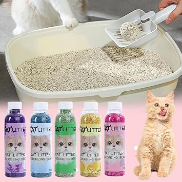 Busstier Kedi Kumu Koku Giderici Granül Parfüm - Uzun Süreli Ferahlık Sunan Kedi Kumu Kokusu Giderici, Etkili Koku Nötrleştirici 250 Ml (Yasemin)