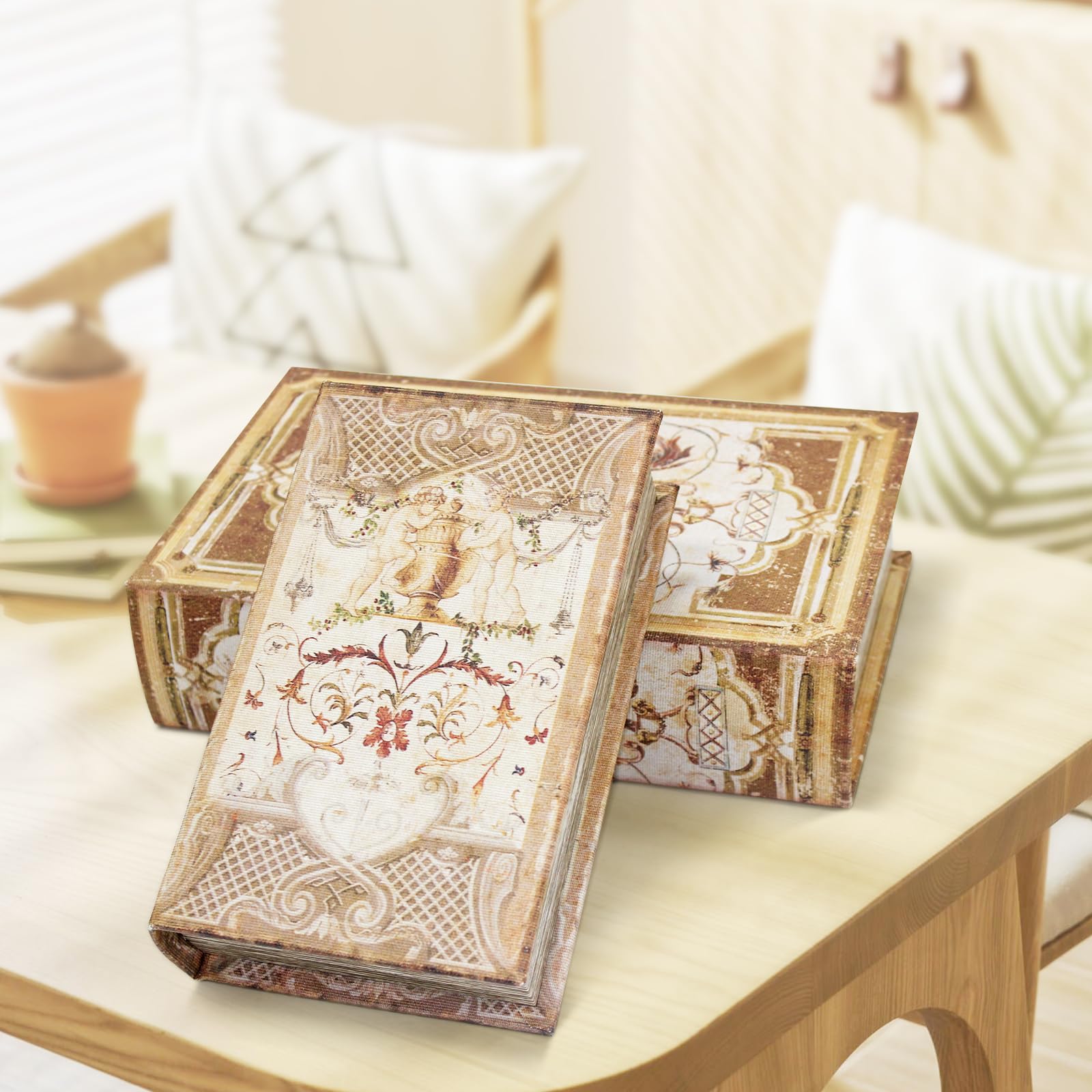 212MAG 10冊セット ZWUCAY Conjunto de 2 caixas de livro decorativas, fechadura