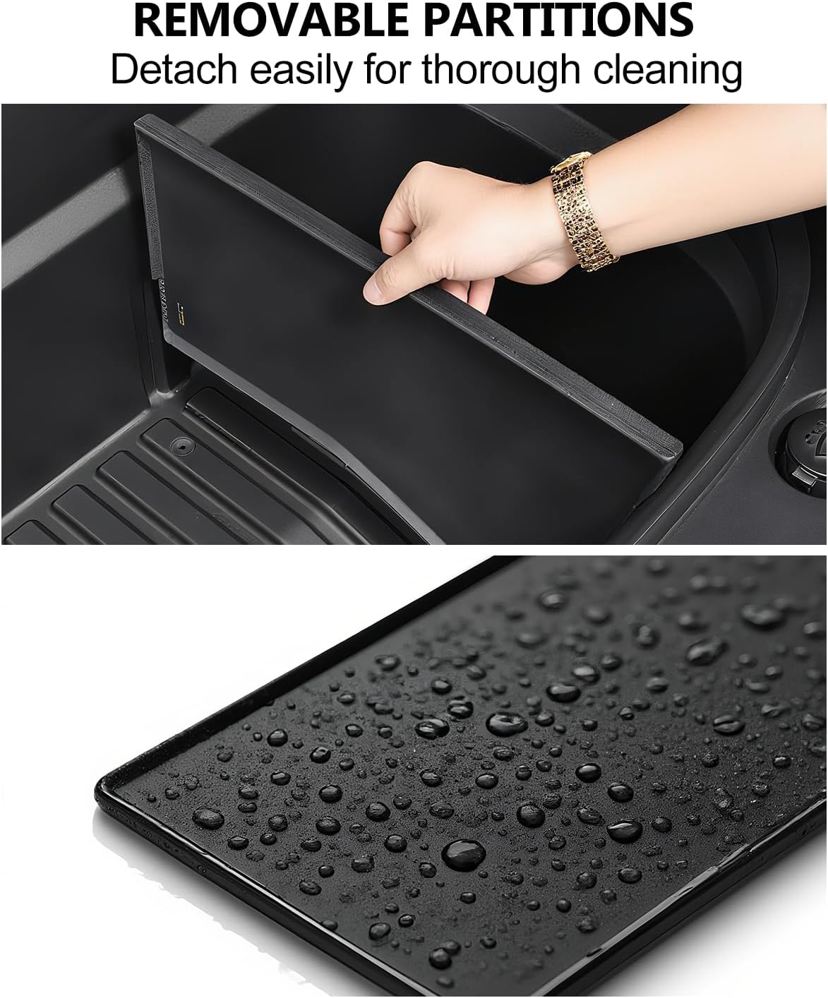 2PCS Front Trunk Partition for Tesla Model Y Juniper 2025 2026 Frunk Partition Tpe Front Trunk Organizer Dividers Model Y Accessories for Supermarket Daily Travel Goods Storage Separation