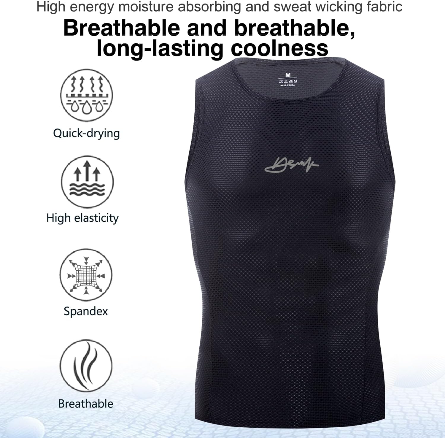 Men’s Cycling Vest Sweat-Wicking Shirt with 3D Tailoring Underwear Cycling Base Layer - Image 5