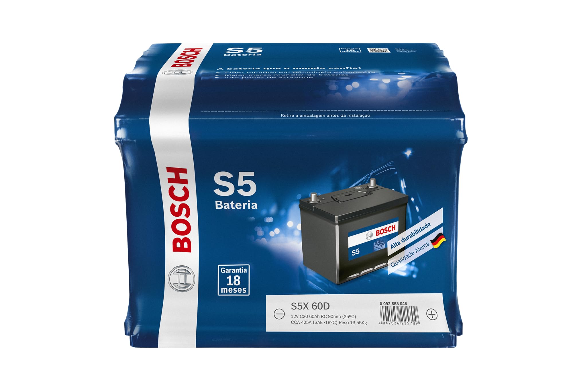 Bateria Bosch Automotiva 60 AH – 12V– Selada S5X 60D | Amazon.com.br