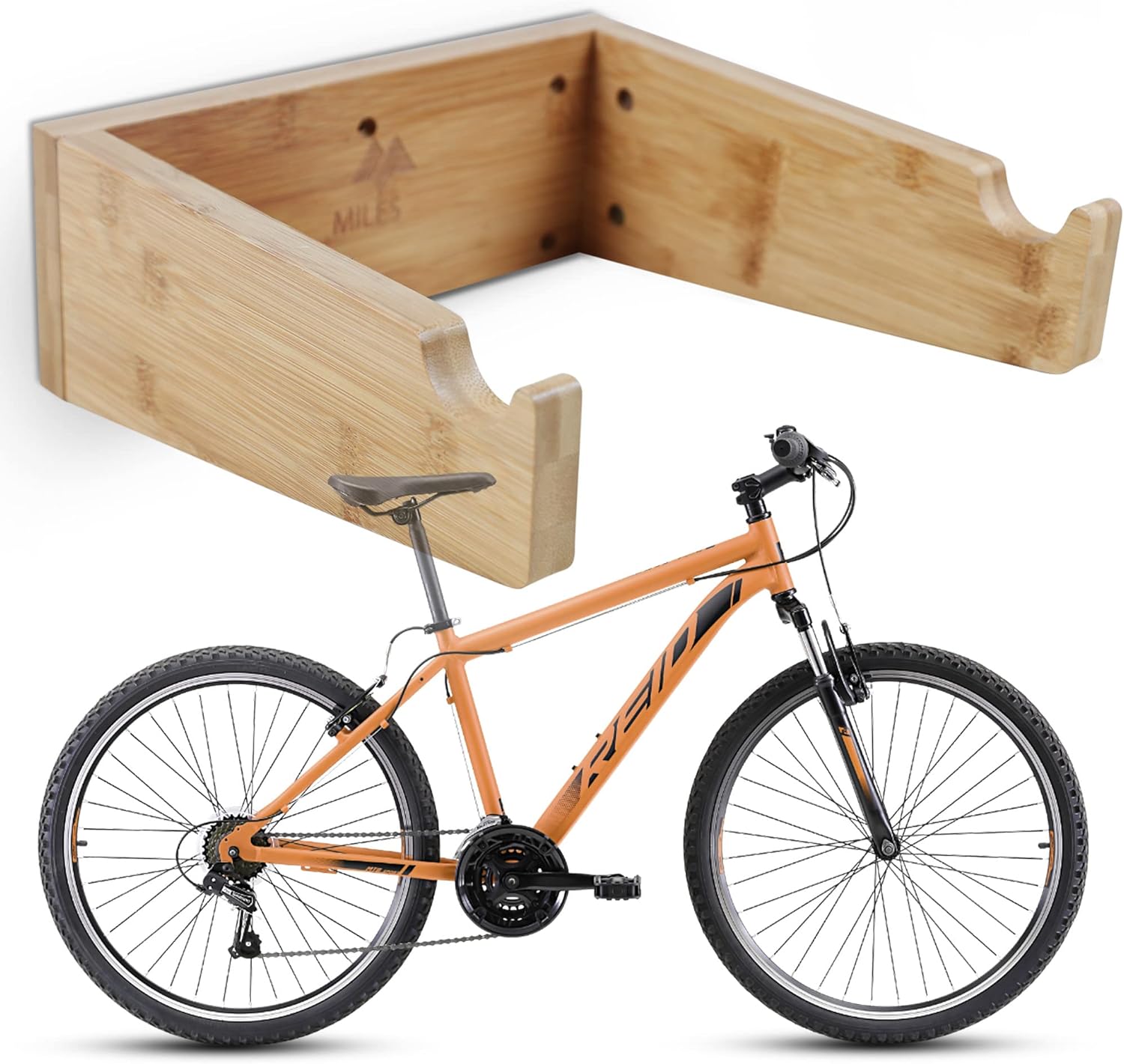 Amazon.com: Wooden Road Bike Wall Mount- Durable, Compact Wall Bike ...