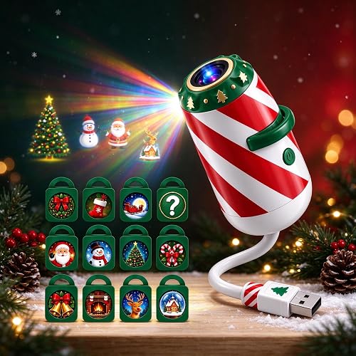 Christmas Projector Light USB Car Interior Santa Snowman Reindeer (12#B)