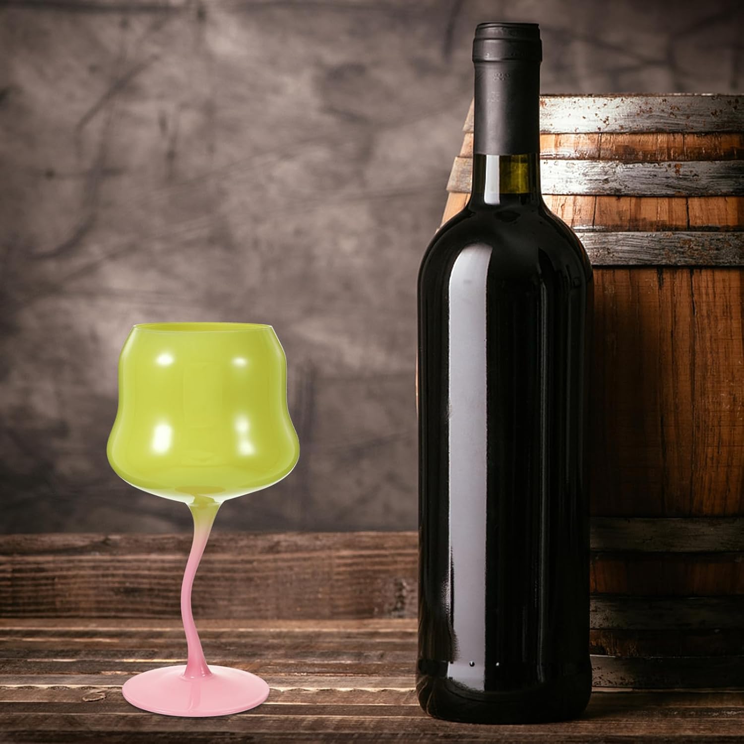 Amosfun Rose Shaped Wine Glasses Stem 3.74 Inch Vintage Goblet Glassware for Rustic Dining and Cocktail Parties - Image 4