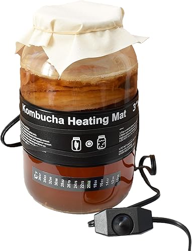 Miniatura 5 de Alfombrilla térmica ajustable para kombucha, envoltura térmica Bucha Brewers Kombucha, calentador de kombucha, calentador de fermentador