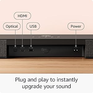 Amazon Fire TV Soundbar Plus (newest model) with built-in subwoofer, 3.1 channel, Dolby Atmos, clear dialogue