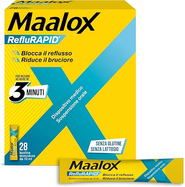 Maalox Reflurapid Bustine Menta 28 unità