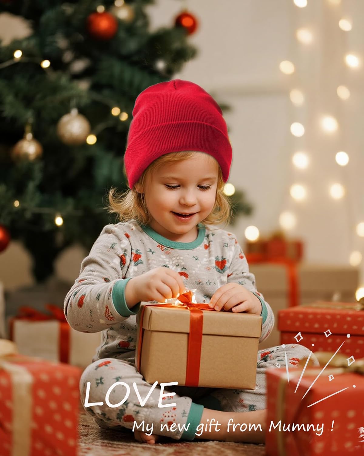 ROYBENS 100% Cotton Baby Beanie Cute Toddler Winter Hat Boys Girls Kids Soft Warm Knit Cuffed Caps Beanies for 0-8 Years - Image 6