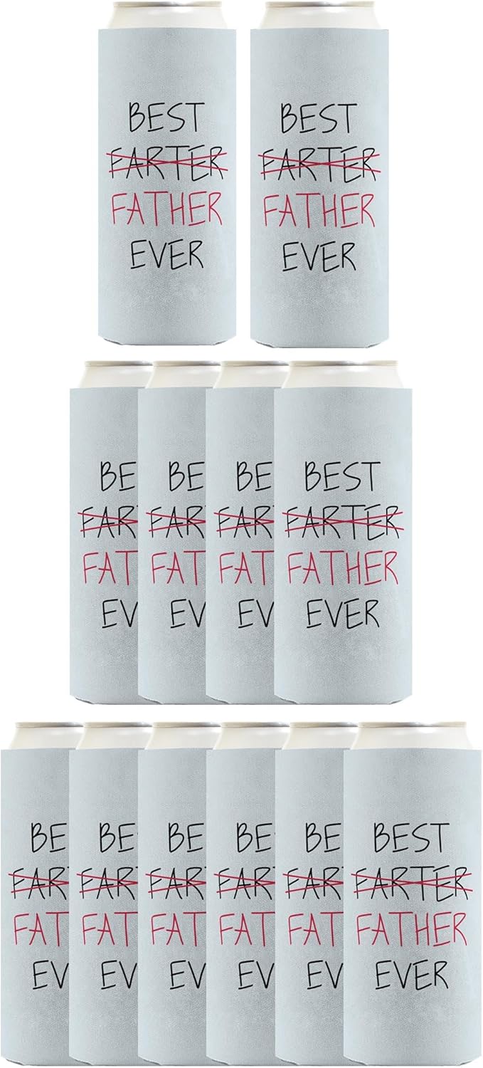 Best Dad Ever Gift For Dad Best Farter Father Ever 12-Pack Ultra Slim Can Thermocoolers