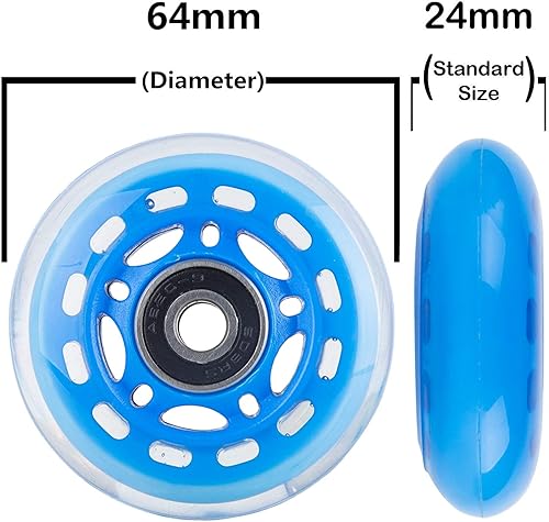 Miniatura 3 de Ruedas de patinaje en línea de 2.520in con rodamientos ABEC-9 para cuchillas, funda Pelican Storm, bolsa de rodillo, maleta de equipaje de mano,