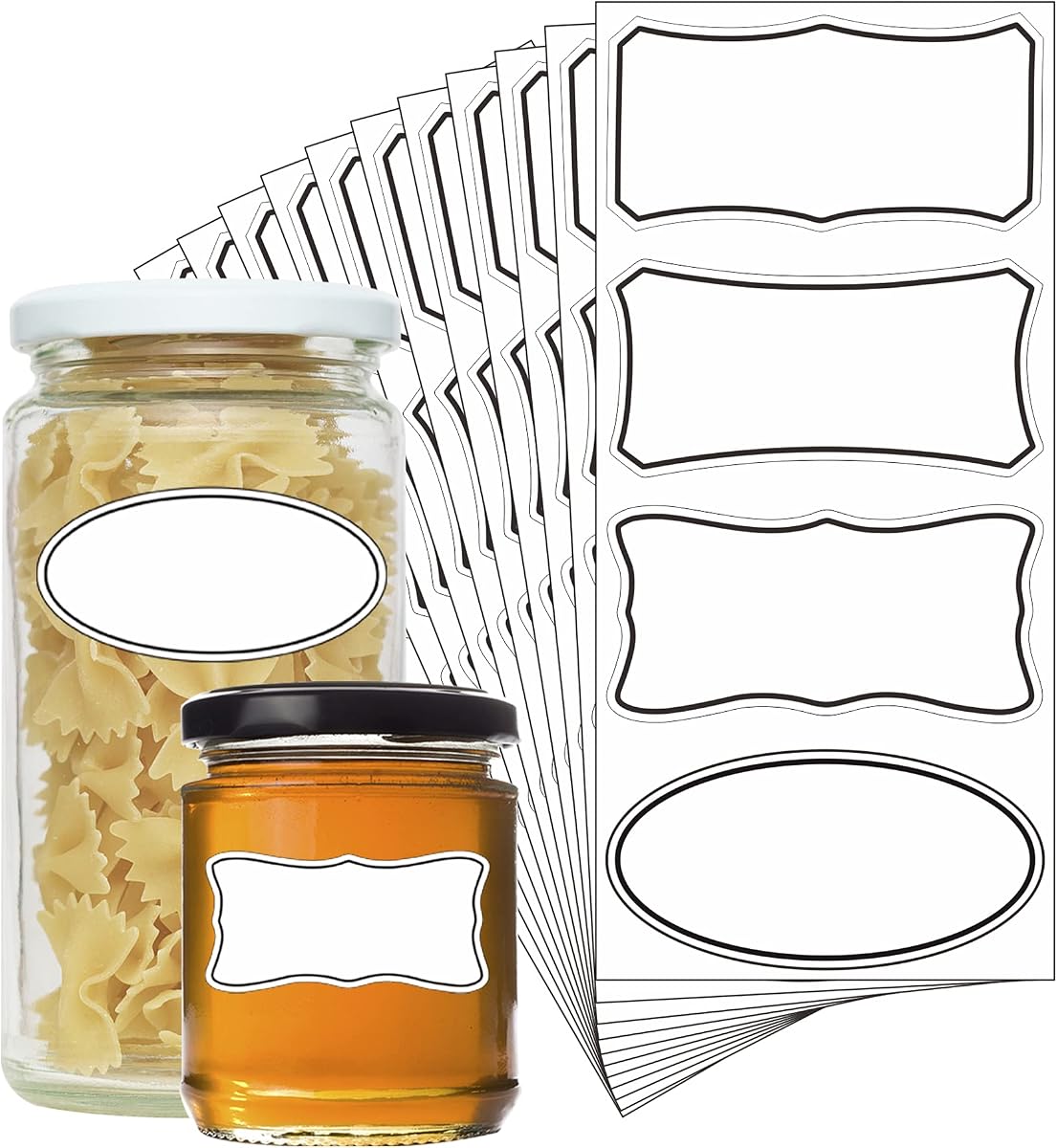 Etiquetas de alimentos extraíbles para congelador para frascos fáciles de despegar: etiquetas de almacenamiento de alimentos congelados que no dejan residuos pegajosos después de su uso (tipo 2)