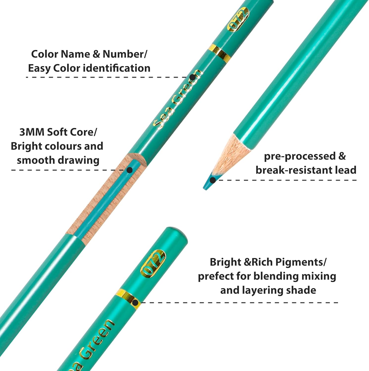 Smilo 120 Colored Pencils for Adults Coloring Books - Oil Based Artist Drawing Set with Break-Resistant Soft Cores, Professional Art Supplies for Sketching, Shading & Blending, Ideal Gift