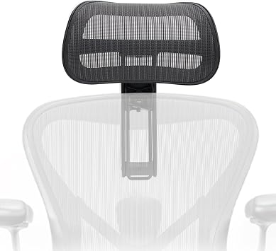 Chair Headrest for Herman Miller Aeron Office Chair - Compatible with Classic and Remastered Aeron Chair, Ergonomic Office Chair Accessories, Carbon black