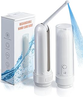 High Pressure Electric Bidet with USB-C Rechargeable Handheld Water Sprayer, Portable Travel Bidet for Men and Women, Personal Hygiene and Postpartum Care, White