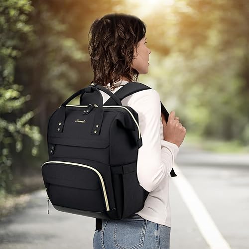 Miniatura 40 de LOVEVOOK - Mochila para laptop para mujer, mochila de trabajo de 17 pulgadas, con puerto USB, bolso de mano grande para doctoras, enfermeras y verde