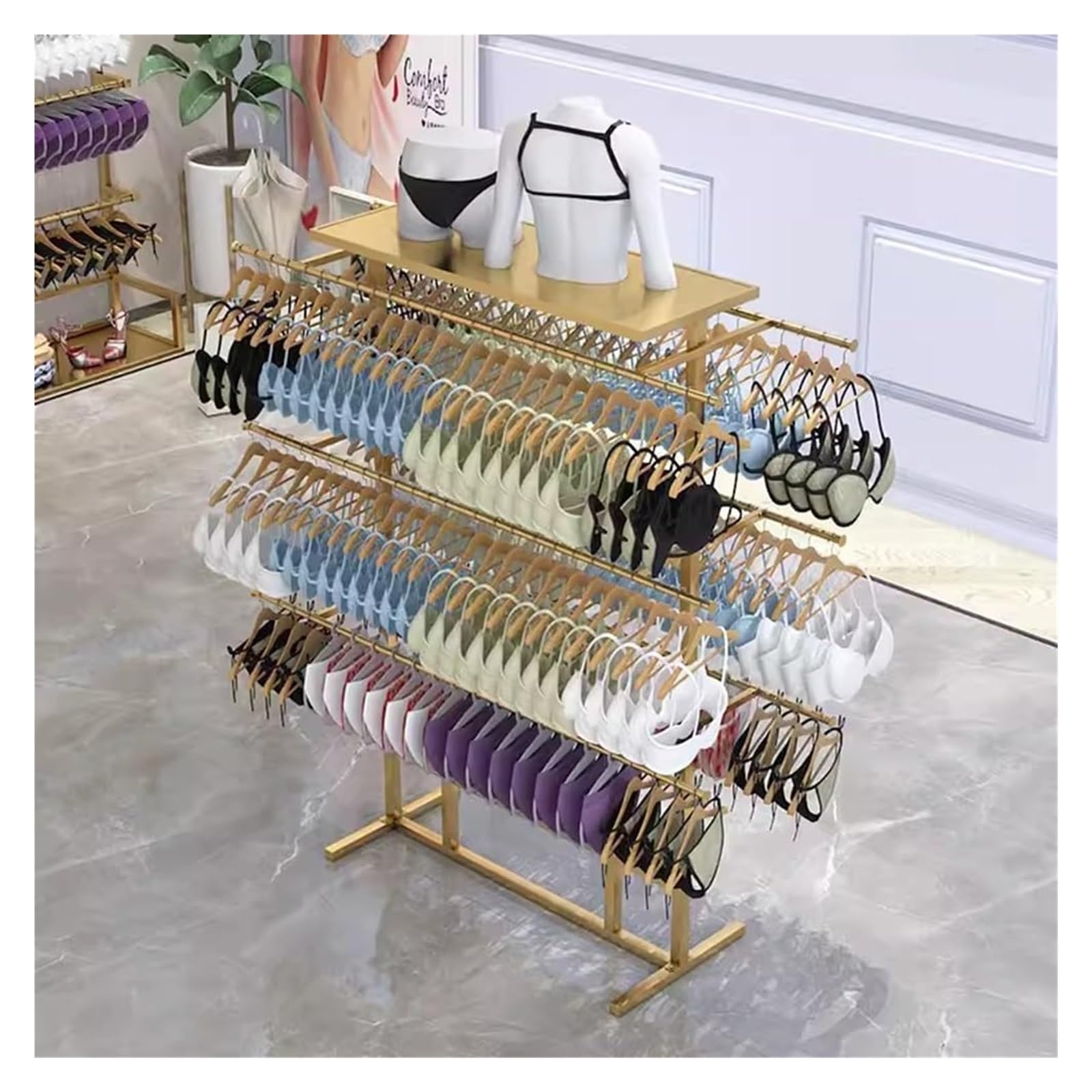 Support de soutien-gorge au sol pour sublimer vos salons de mode