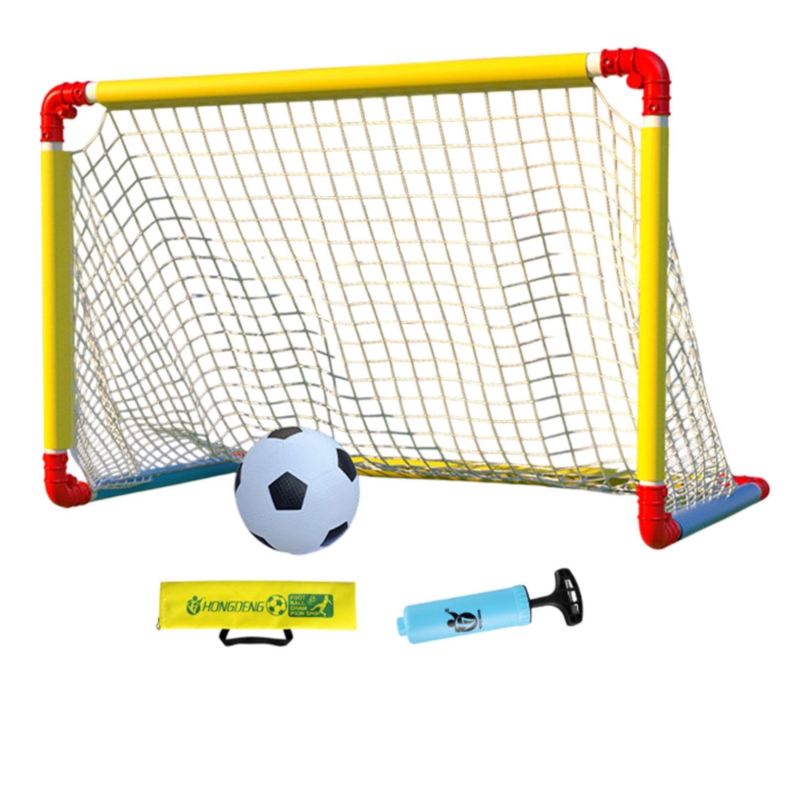 HEAVENGLOW Training Soccer Goal with Soccer Ball for Outdoor Lawn Activities Playground L-Sporting Goods-Team Sports-Soccer-Goals & Nets-1 Kids Soccer Goal1 Football1 Storage Bag1 Pump-image-19