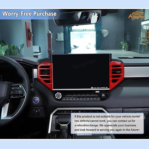 Vista 189 de Cubierta de salida de aire lateral para consola central de automóvil, compatible con Toyota Tundra 2022+ Sequoia 2023+ cubierta de panel de aire